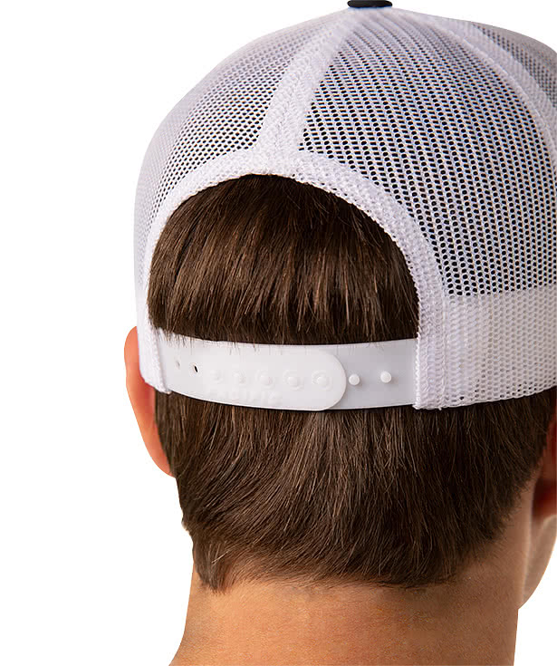 Pacific Headwear Five-Panel Snapback Trucker Hat - Embroidered