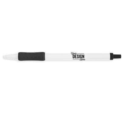 BIC Clic Stic Grip Pen (blue ink) - White / Black
