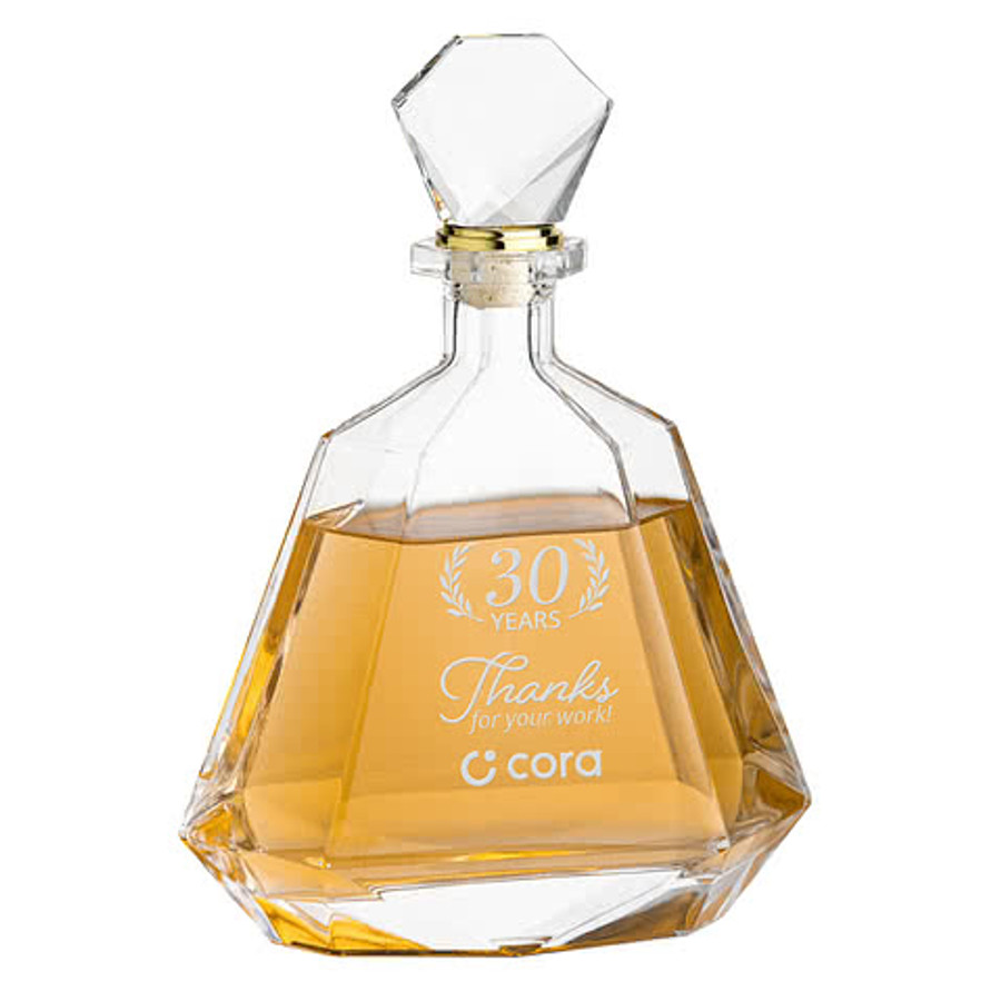 Laser Etched 33 oz. Hartsdale Decanter with Lid in Clear
