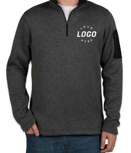 Charles River Quarter Zip Sweater Fleece Pullover - Color: Charcoal Heather