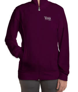 Cherokee Women's Infinity Full Zip Warm-Up Scrub Jacket - Color: Wine