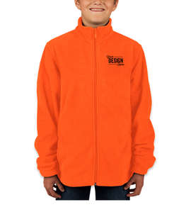 Harriton Youth Full Zip Fleece Jacket - Color: Safety Orange