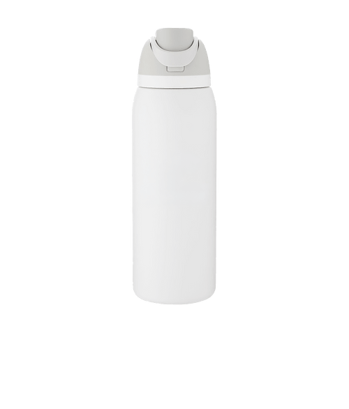Owala Laser Engraved 40 oz. Freesip Stainless Steel Water Bottle in Shy Marshmallow