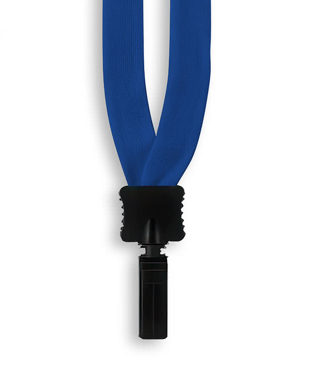 3/4" Cotton Lanyard with Plastic Clamshell and Bulldog Clip