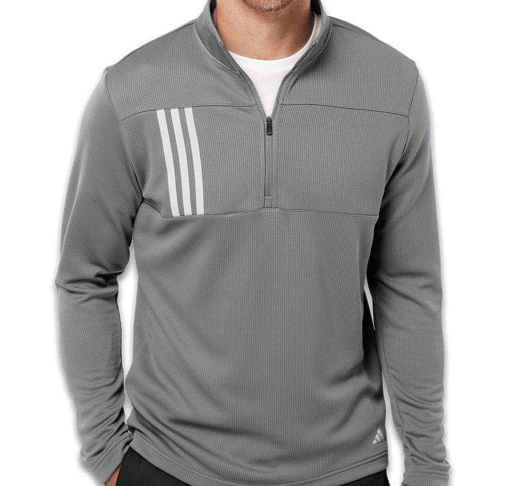 Adidas 3-Stripes Double Knit Quarter Zip Sweatshirt-default