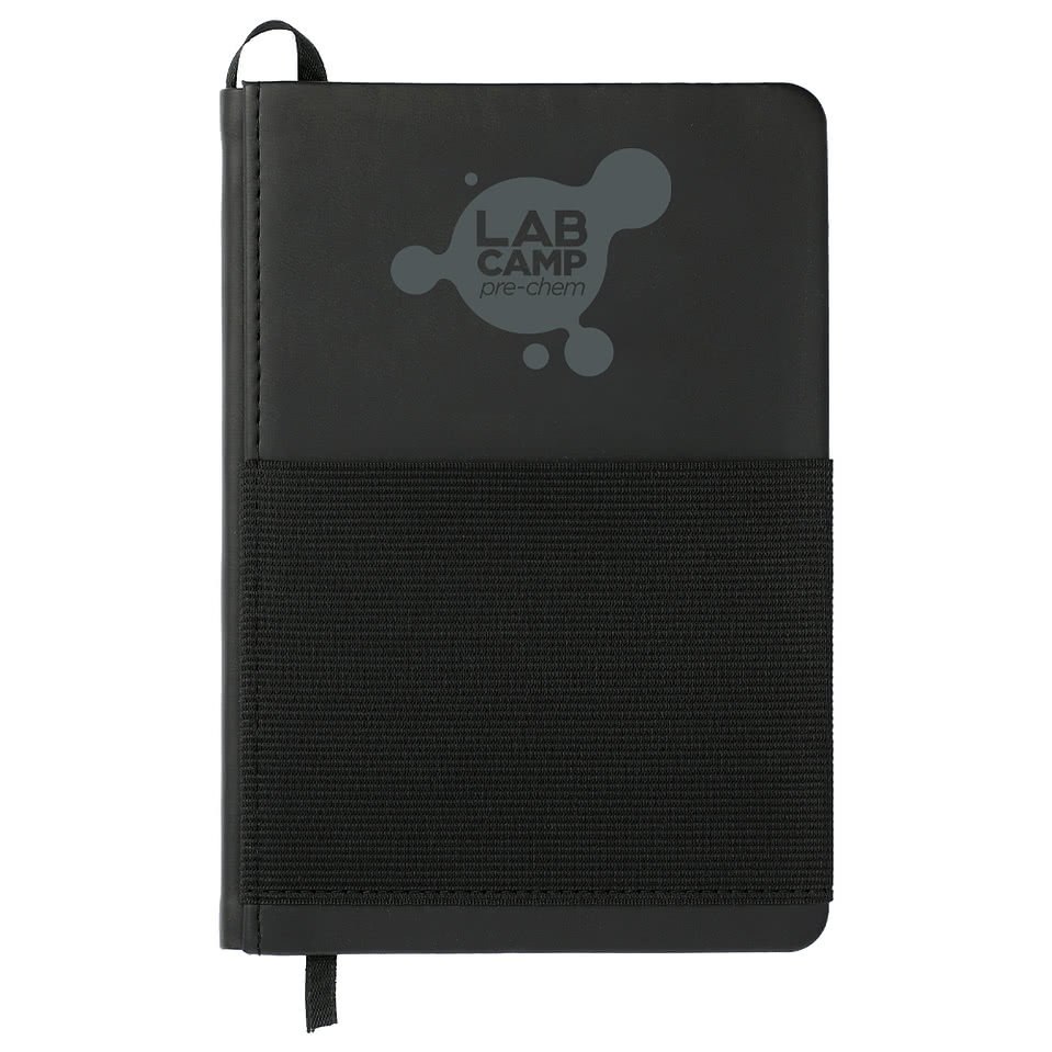 Hard Cover Elastic Phone Pocket Notebook