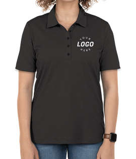 Port Authority Women's Fine Performance Pique Polo - Color: Black Heather