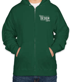 Hanes EcoSmart 50/50 Zip Hoodie - Embroidered