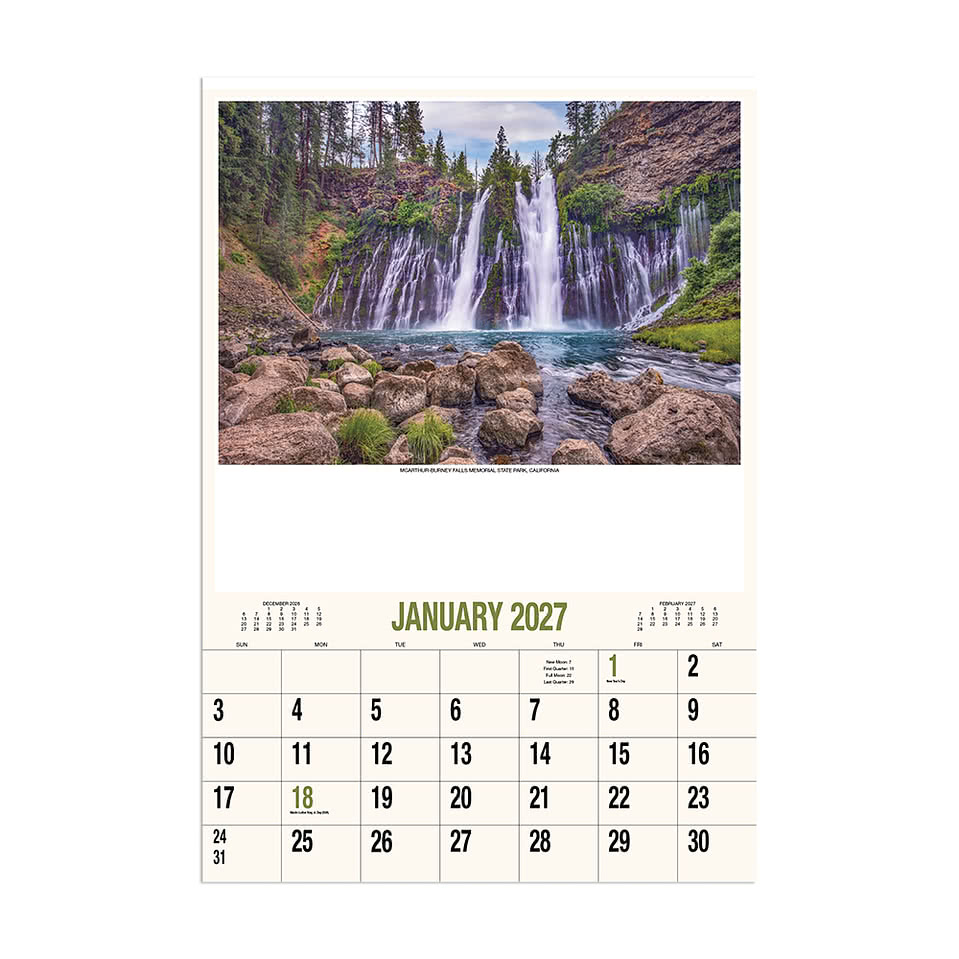 Scenic America Executive White Ad Wall Calendar