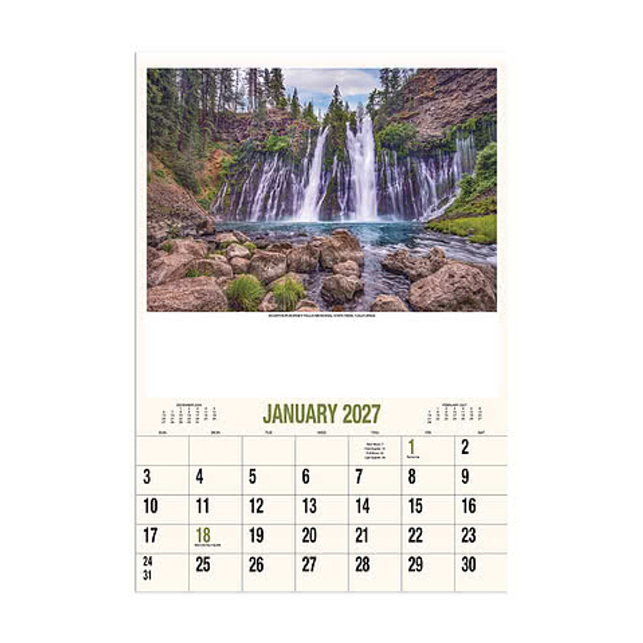 Scenic America Executive White Ad Wall Calendar