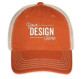 District Super Soft Trucker Hat - Color: Burnt Orange / Stone