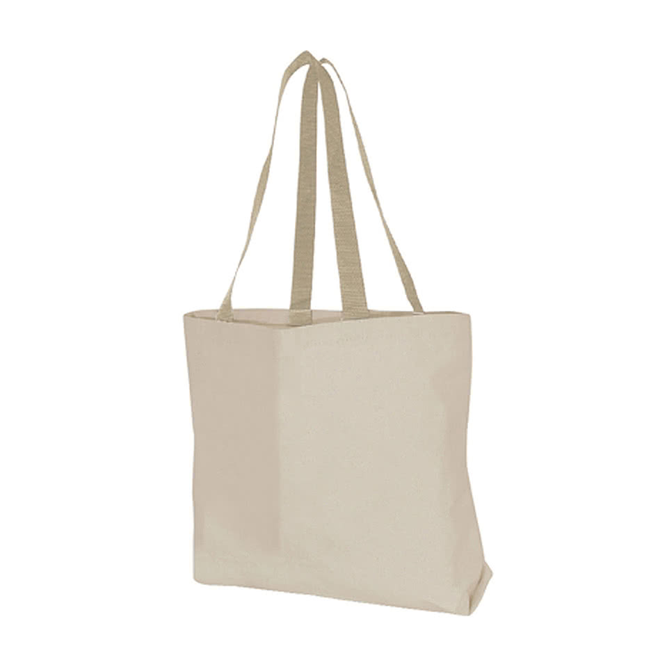 Full Color Natural Large Tote Bag