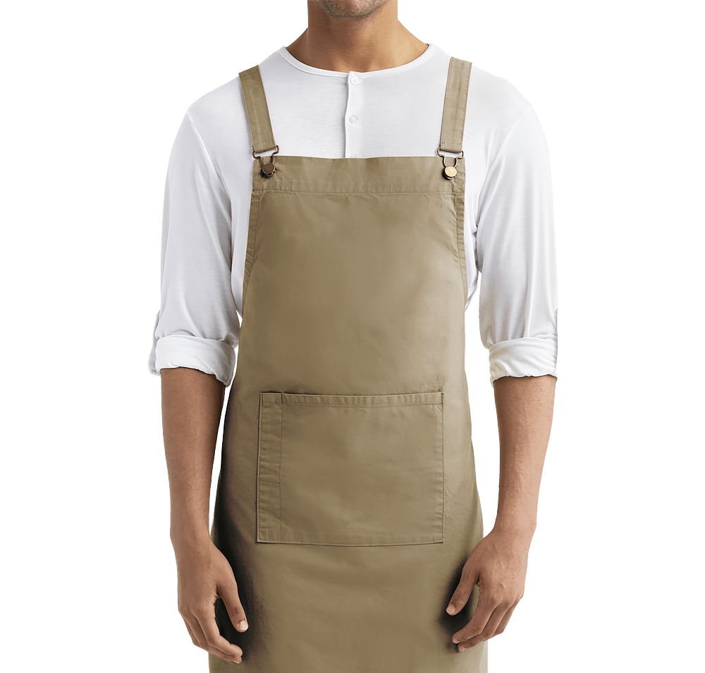 Artisan Collection Cross Back Barista Full Length Pocket Apron - Printed-default