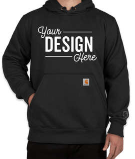 Carhartt Rain Defender Paxton Heavyweight Hooded Sweatshirt - Screen Printed - Color: Black