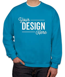 Gildan Midweight 50/50 Crewneck Sweatshirt - Color: Sapphire