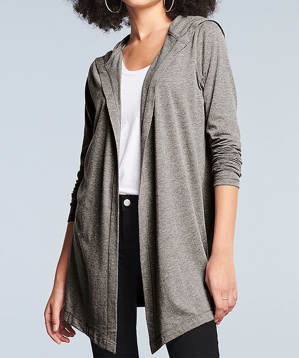 District Women's Perfect Tri-Blend Hooded Cardigan
