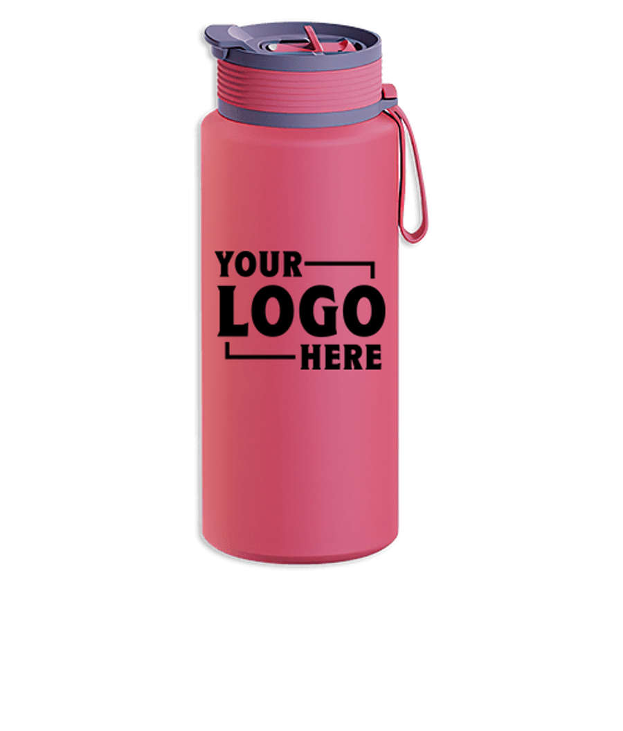 Asobu 34 oz. Boulder 2-in-1 Stainless Steel Insulated Water Bottle in Red