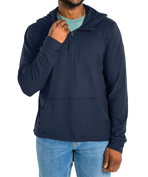 Charles River Pulse Hooded Quarter Zip Performance Shirt