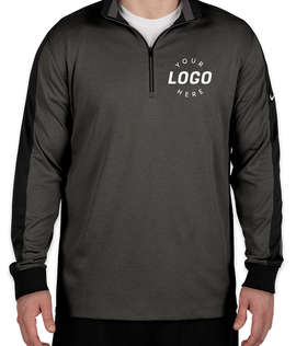 Nike Dri-FIT Half Zip Performance Pullover - Color: Anthracite Heather / Black