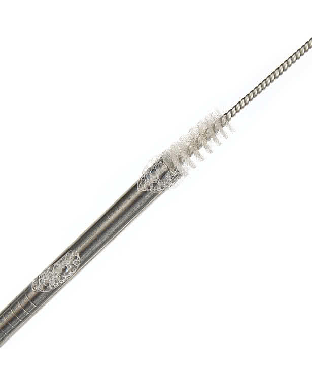 Laser Engraved Stainless Steel Straw with Cleaning Brush