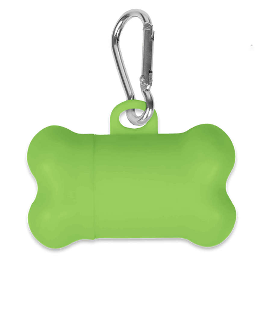 Bone Shaped Pet Waste Bag Dispenser in Green Lime
