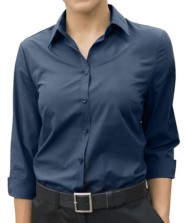 Edwards Women's Essential Wrinkle-Free Quarter Sleeve Dress Shirt