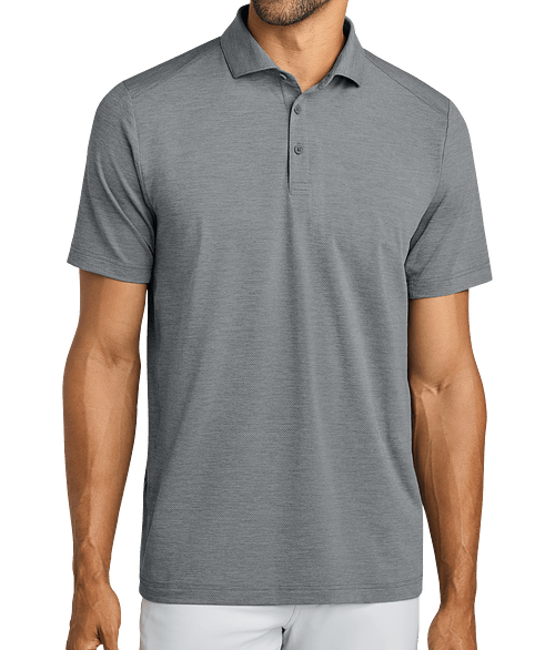 TravisMathew Onward Performance Polo - Embroidered in Quiet Shade Grey Heather