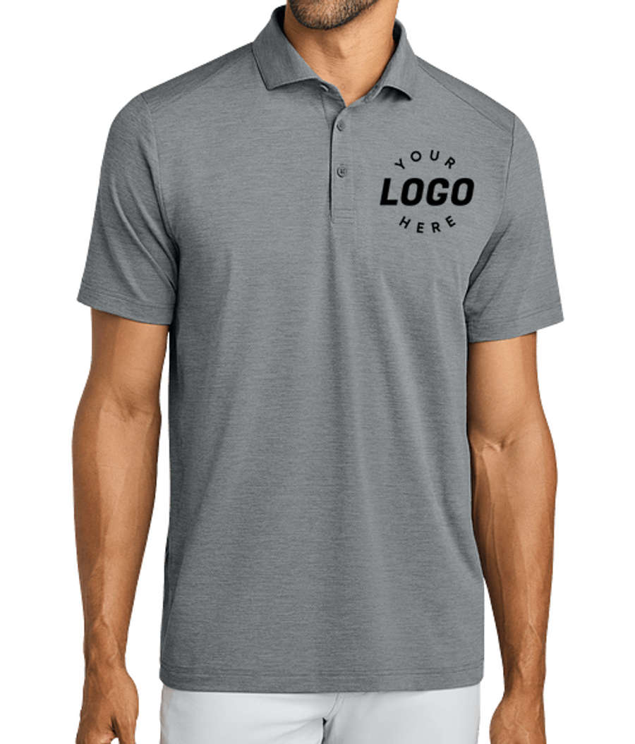 TravisMathew Onward Performance Polo - Printed in Quiet Shade Grey Heather