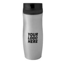Full Color 14 oz. Persona Wave Trail Vacuum Insulated Tumbler - Color: Gray / Black