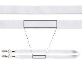 Full Color Premium Face Mask Lanyard - Color: White