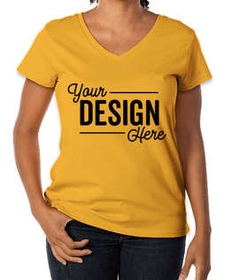 District Women's Re-Tee V-Neck T-shirt - Color: Maize Yellow