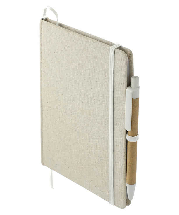 Full Color Organic Cotton Hard Cover Notebook with Pen