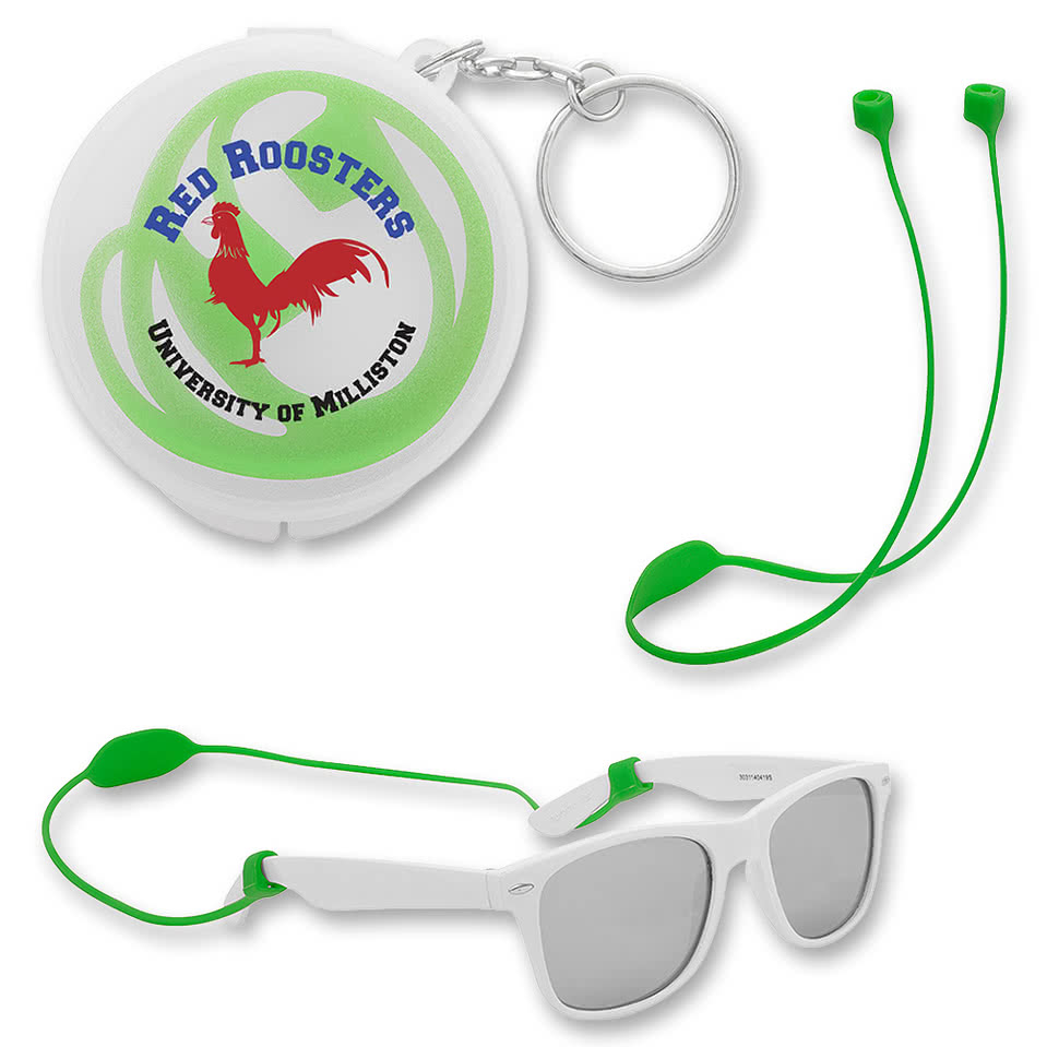 Secure Strap Ear Pod & Sunglass Holder