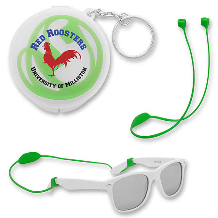 Secure Strap Ear Pod & Sunglass Holder in LIME