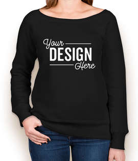Bella + Canvas Women's Tri-Blend Wide Neck Sweatshirt
