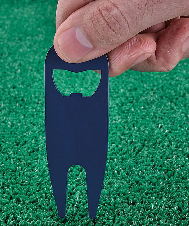 Laser Engraved Modern Divot Tool with Bottle Opener