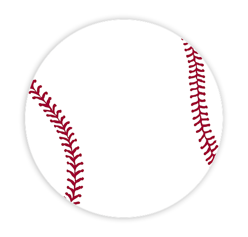Full Color 5.5" Baseball Refrigerator Magnet in Baseball