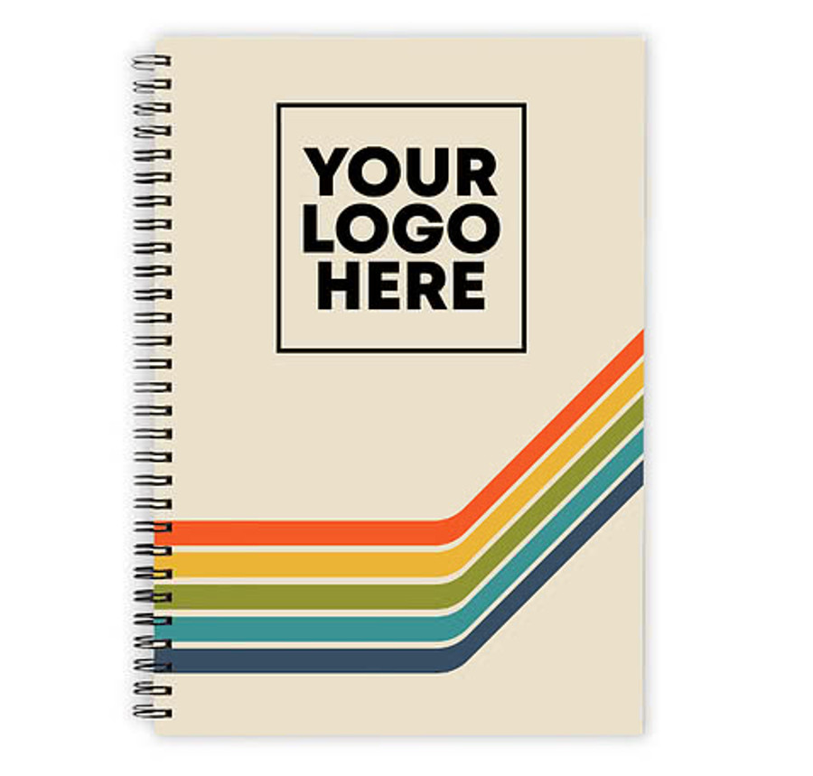 Retro Stripe JournalBooks ® Spiral Notebook in Light
