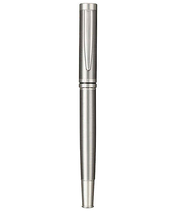 Laser Engraved Recycled Stainless Steel Rollerball Pen (black ink)