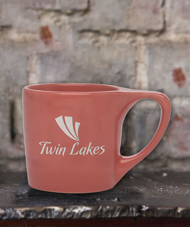 Laser Engraved 10 oz. Talia Glossy Ceramic Mug