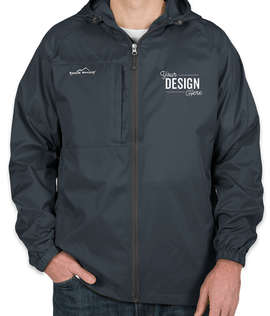 Eddie Bauer Full Zip Hooded Packable Jacket - Color: Adriatic Blue
