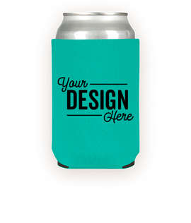 Foldable Neoprene Can Cooler - Color: Sea Green