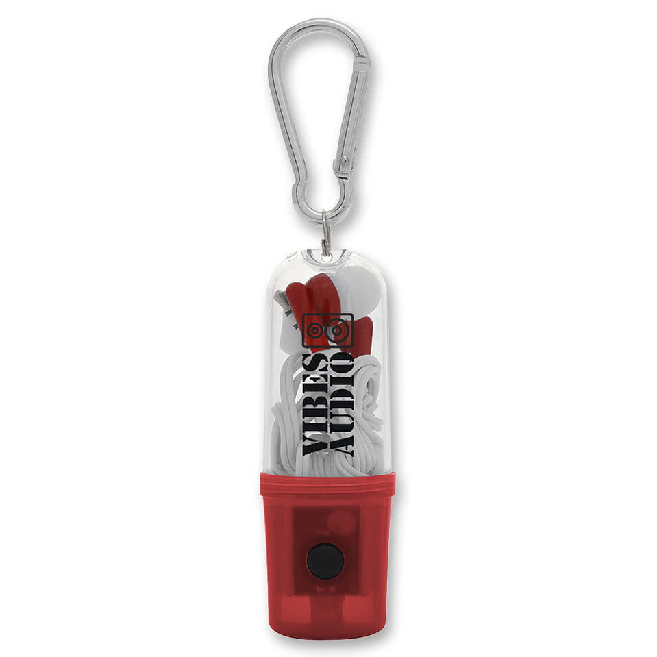 Wired Earbuds with Flashlight Case