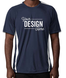 Sport-Tek Competitor Colorblock Performance Shirt - Color: True Navy / White