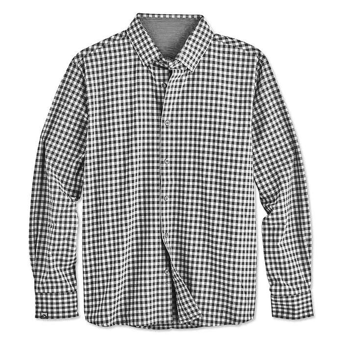 Blue Generation Untucked Gingham Long Sleeve Dress Shirt