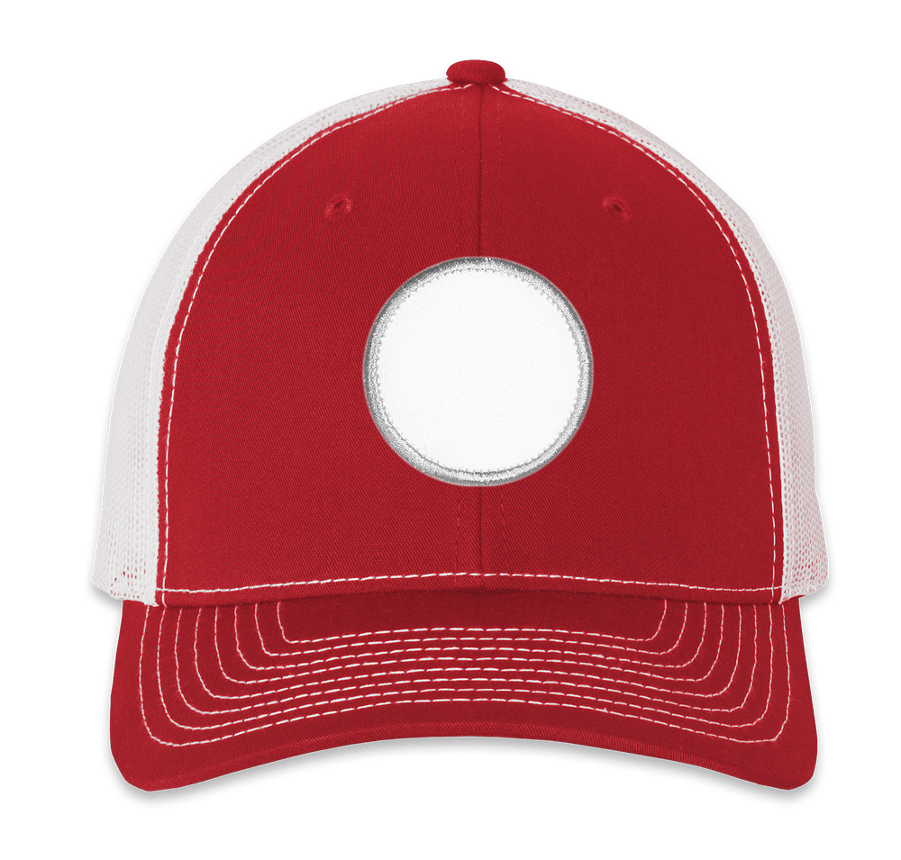 Richardson Snapback Trucker Hat - Circle Patch - Embroidered-default