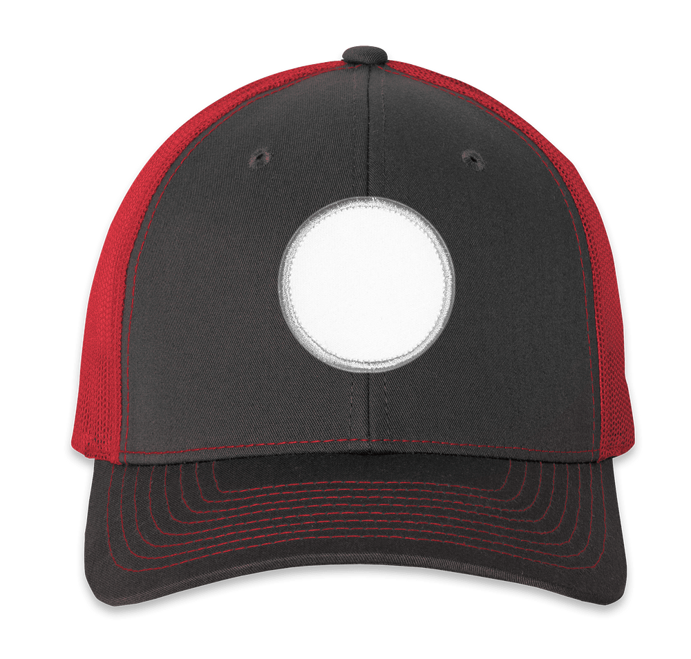 Richardson Snapback Trucker Hat - Circle Patch - Embroidered-default