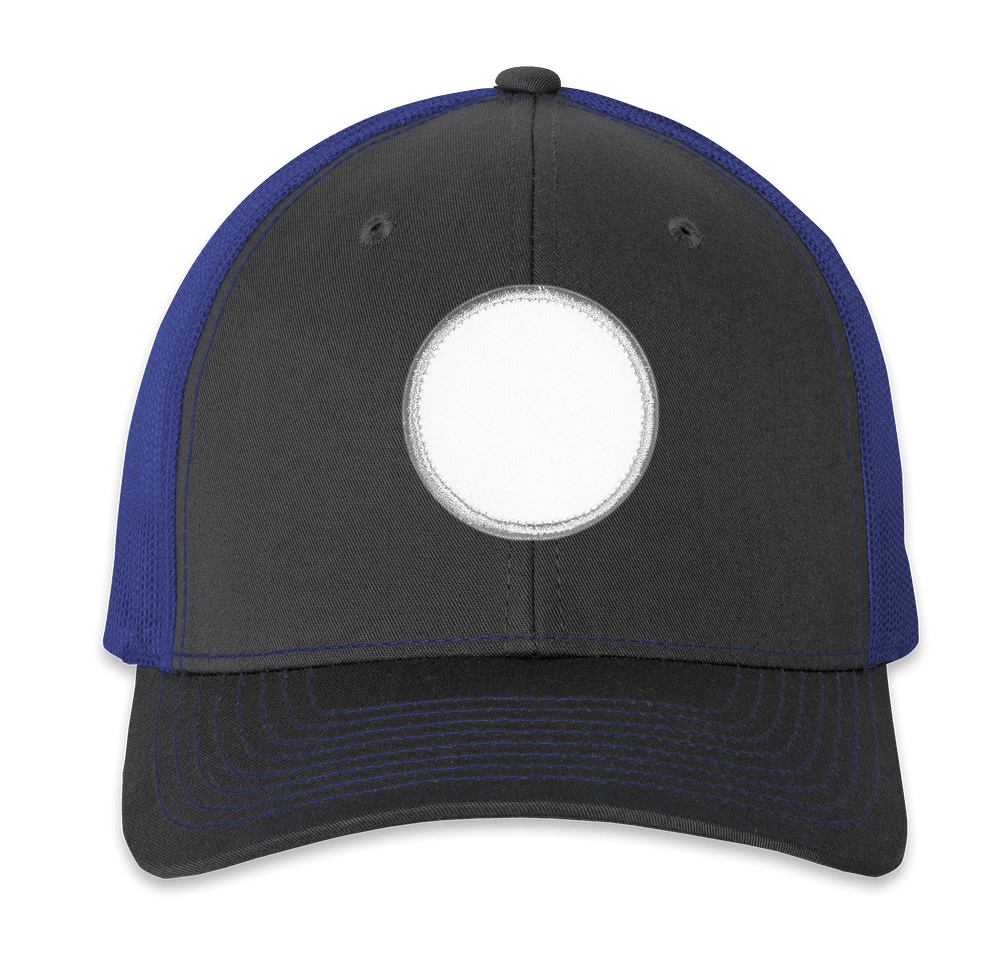 Richardson Snapback Trucker Hat - Circle Patch - Embroidered-default