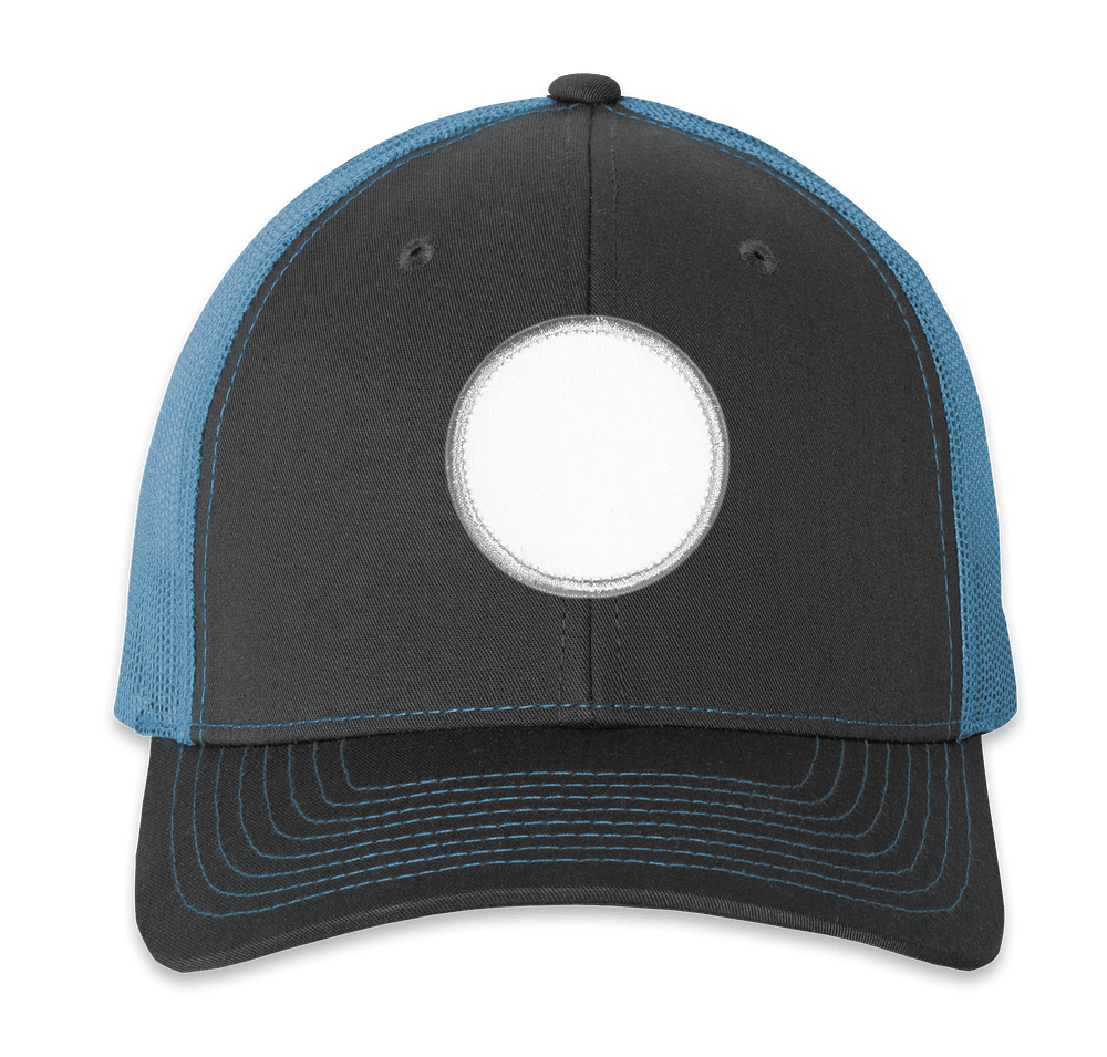 Richardson Snapback Trucker Hat - Circle Patch - Embroidered-default
