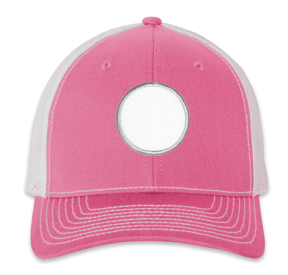 Richardson Snapback Trucker Hat - Circle Patch - Embroidered-default